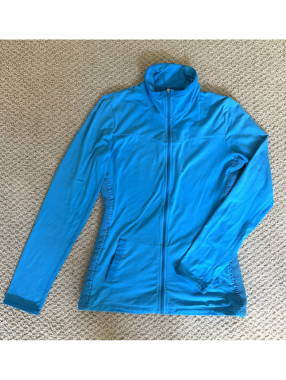 Lucy Power Max Athletic Zip Up Jacket Blue Size Small